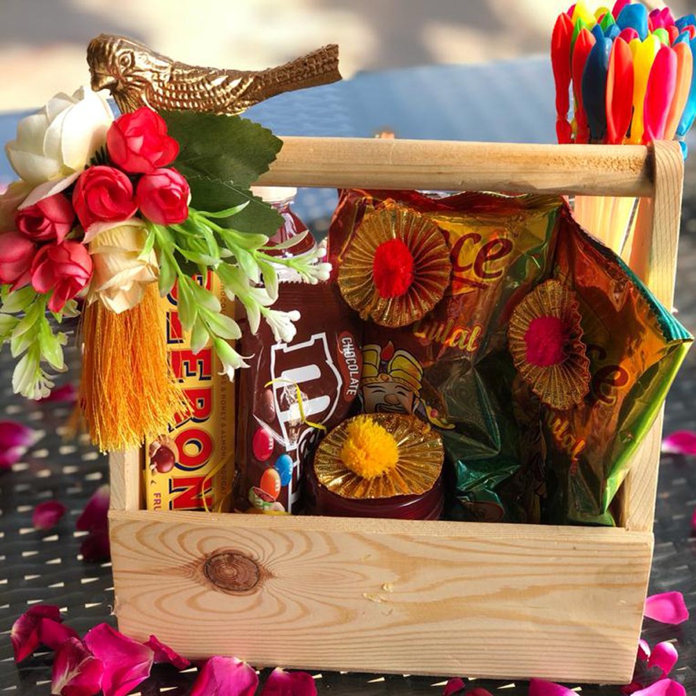 Natural MDF Decorative Wedding Gift Hamper Baskets