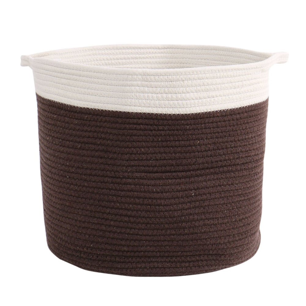 Square Cotton Rope Basket, Size: 10 Diameter X 15 Inch Height