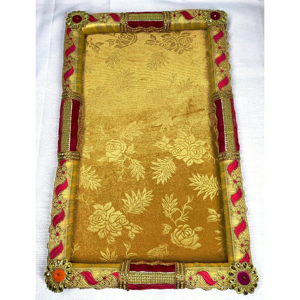 MDF Golden Decorative Wedding Tray, For Gifting, 12*18