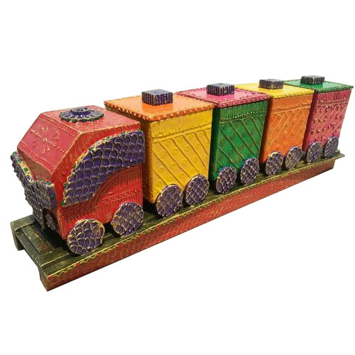 Wood Train Dry Fruit Box
