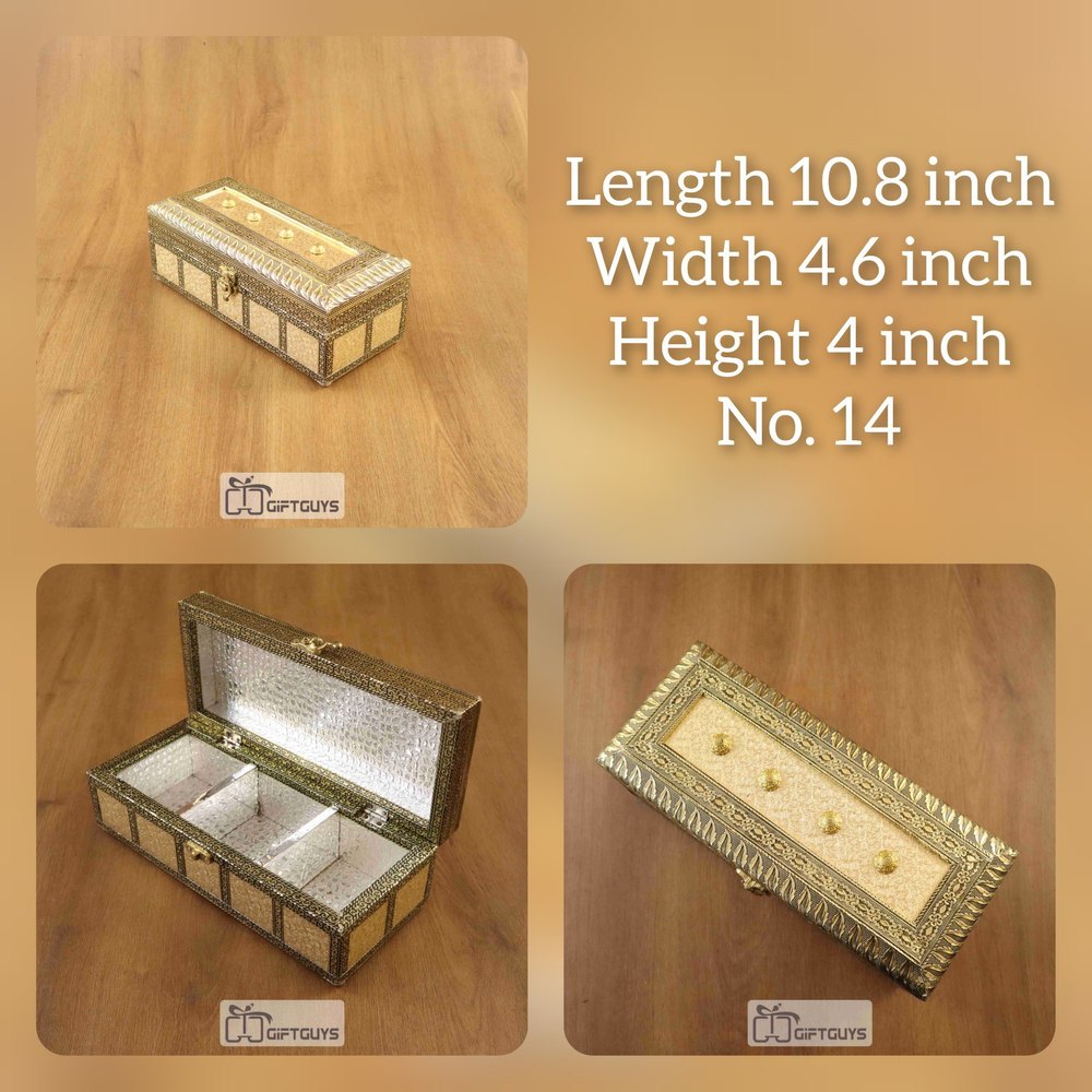 Wooden Golden Finished Dry fruit Box