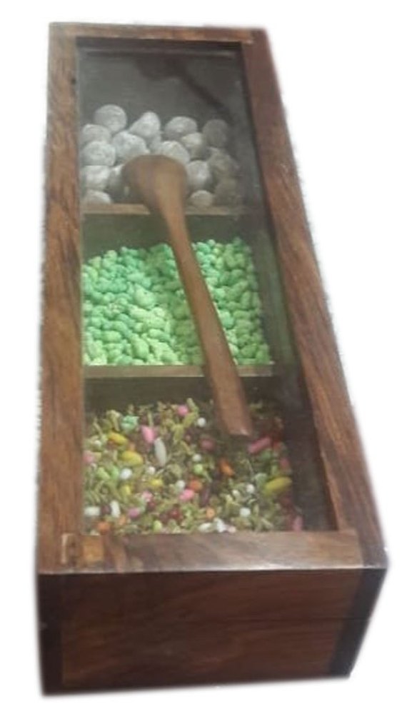 Rectangular Brown Wooden Dry Fruit Box, Size/Dimension: 20x4inch