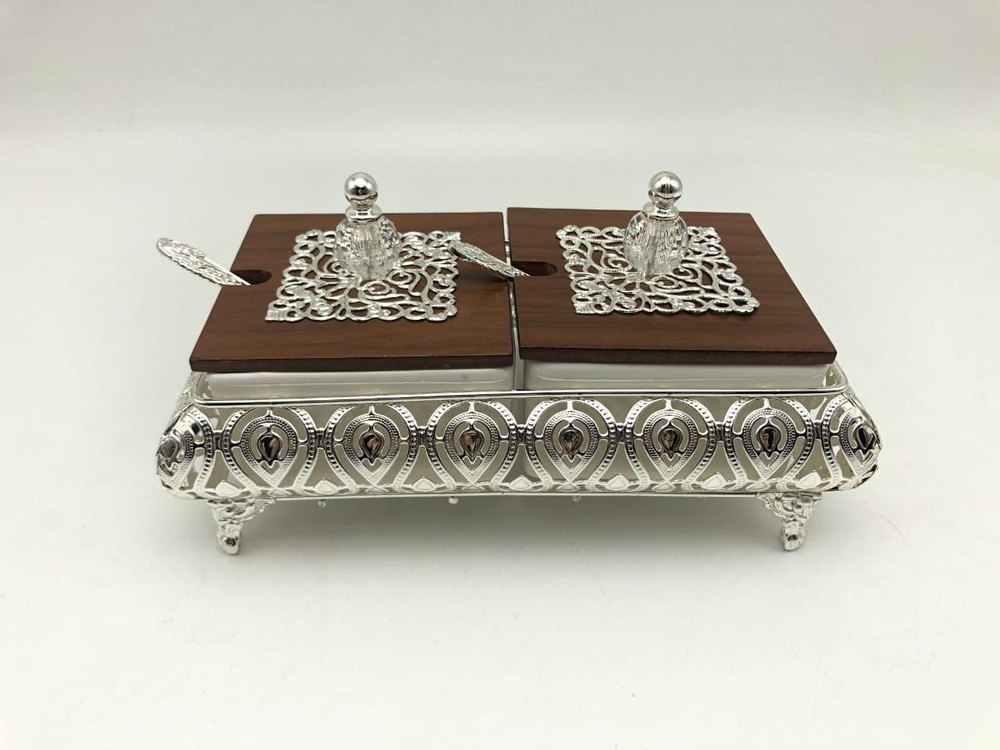 Silver Plated Dry Fruit Box, Box Capacity (In gms): 250 gms