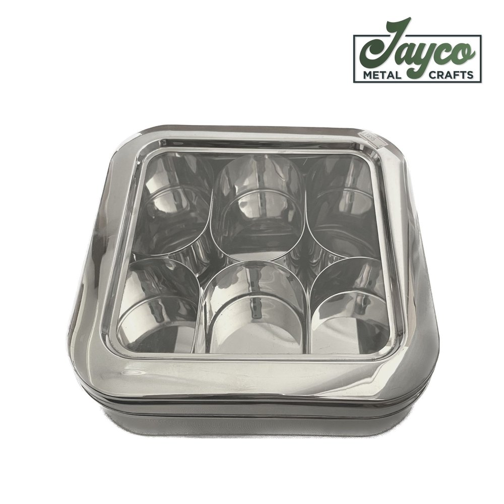 6 Compartment Stainless Steel Dry Fruit Box