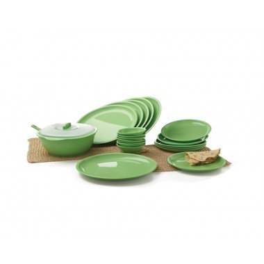 Signoraware Light Green Dinner Set 21 Pcs. (Round), For Home