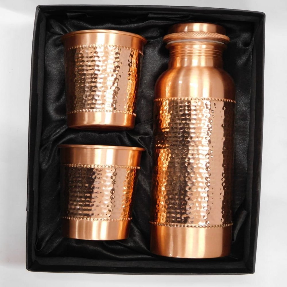 Copper Bottle Glass Set, Packaging Type: Box