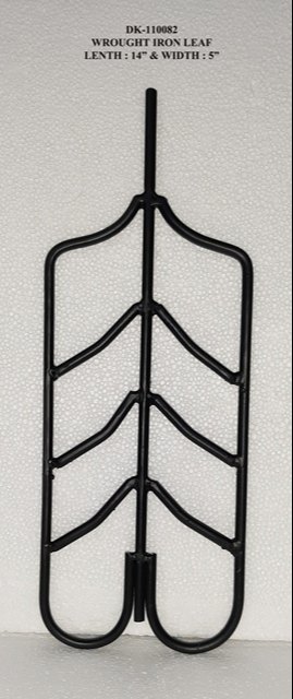 D.K.Handicrafts Black Wrought Iron Leaf