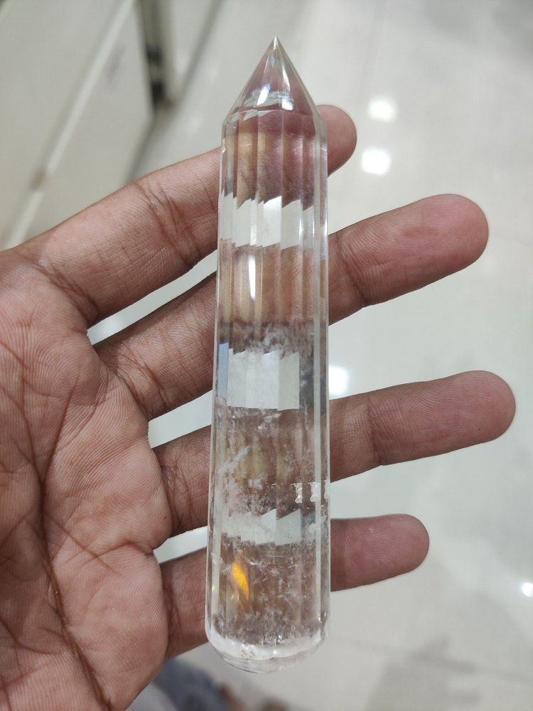 KJ Transperent Brazilian 95% Clear Crystal Pencil, 3 Inches, Quantity Per Pack: 1