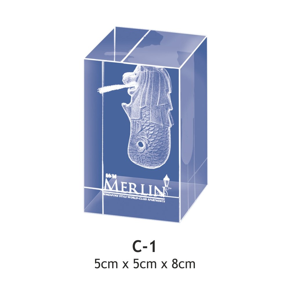 C1 3D Crystal Cube, Size: 5 X 5 X 8 Cm