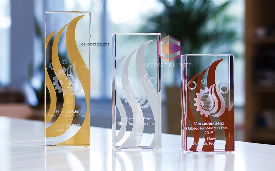 Customised Crystal Trophy