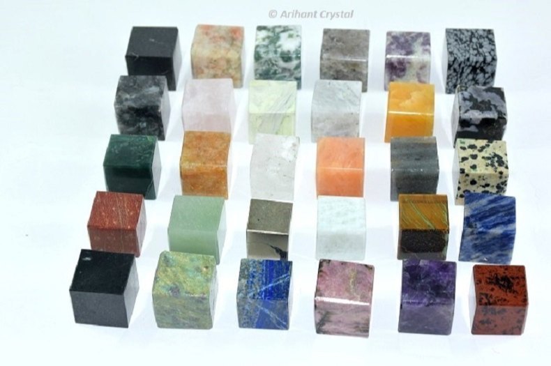 Crystal Square Gemstone Cubes 20mm - 30mm
