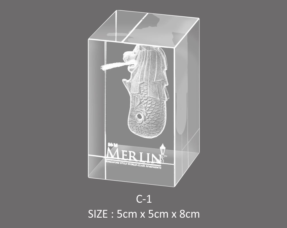 Atharva Transparent Crystal Cube Memento