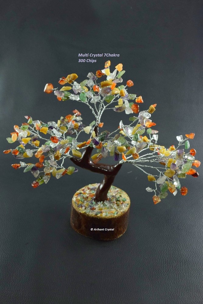 Clear Crystal Tree with Wooden Effect of 300 Beads