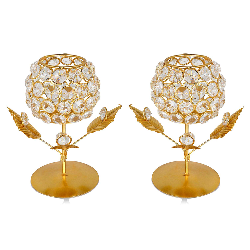Golden Iron Crystal Rose, For Decoration, 6inch