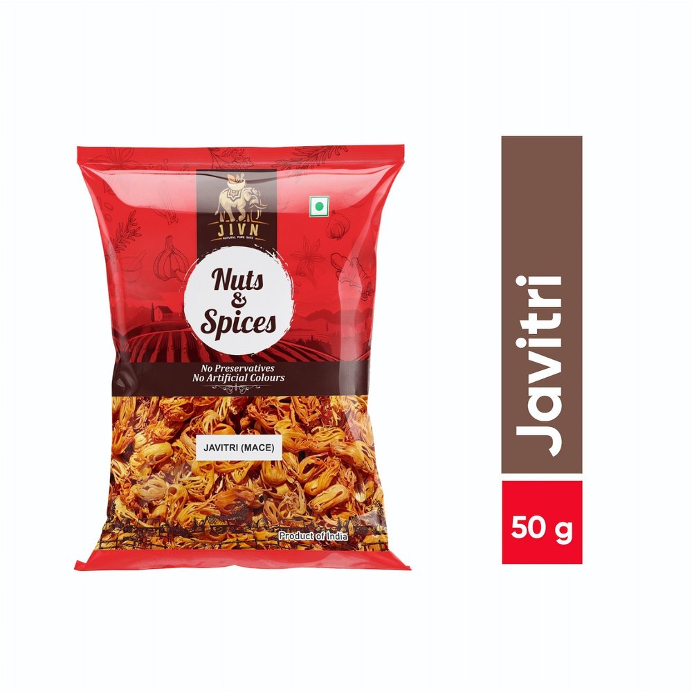 Yellowish Red JIVN PREMIUM JAVITRI (MACE_50_GM), Packaging Type: POUCH