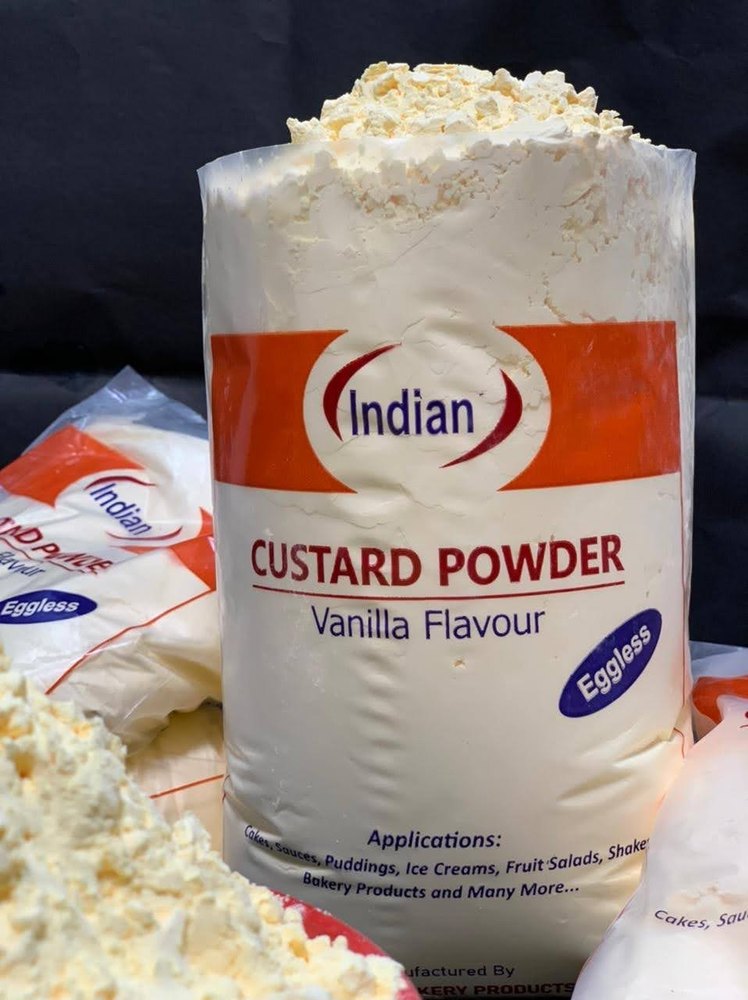 Yellow Egg Less Vanilla Custurd Powder, For Bakery, Packaging Size: 1kg