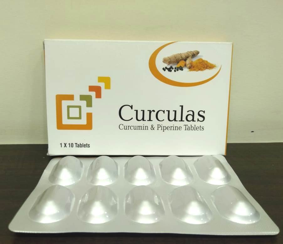 Curcumin And Piperine Tablet, 10 Tablets, Strip
