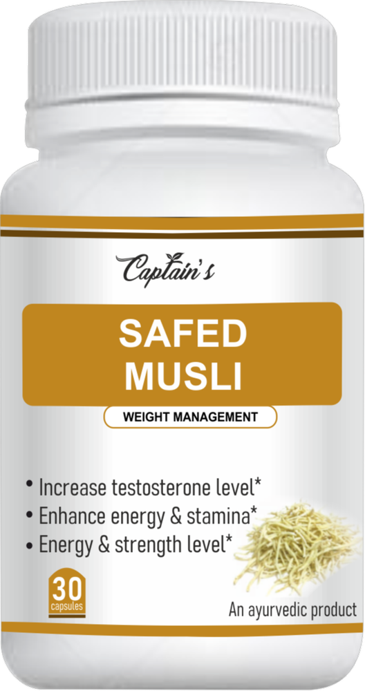 Captain Natural Extract Pure Safed Musli Capsules, 30nos, Non prescription