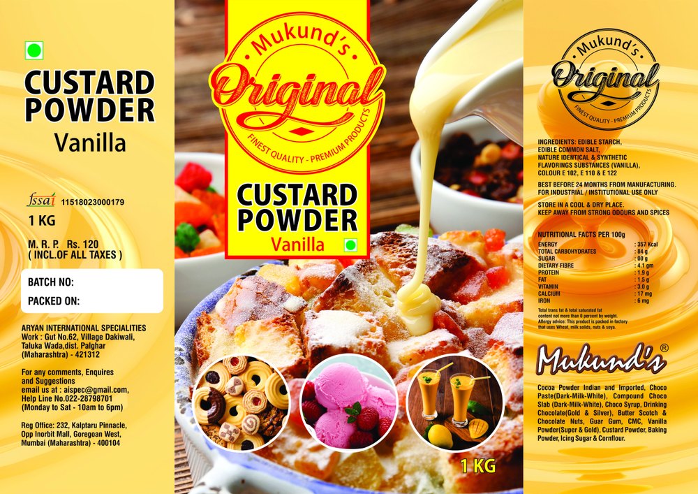 Original Vanila Mukund\'s Custard powder