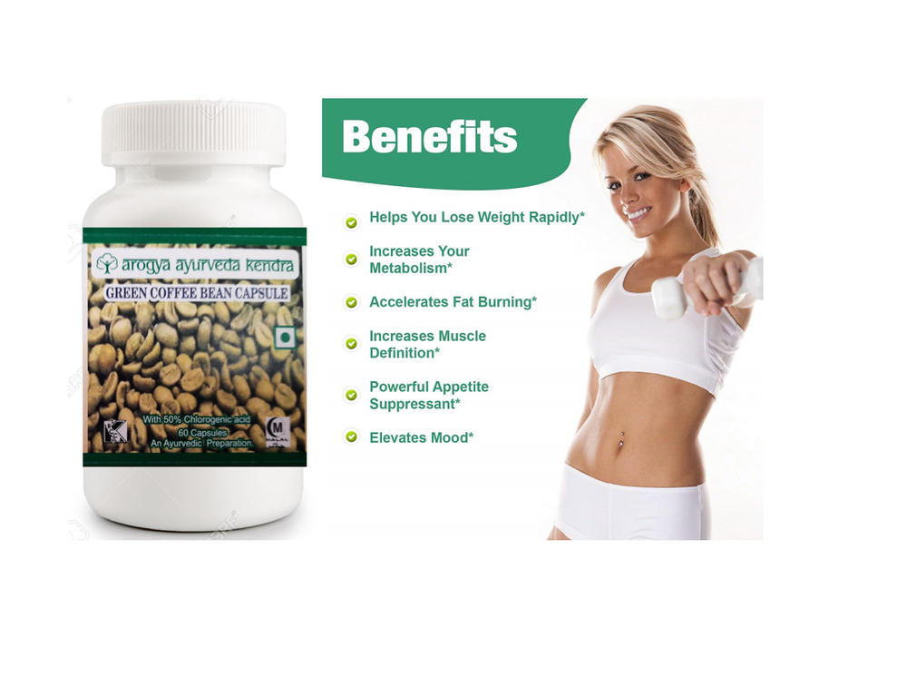 Green Coffee Bean Capsule, Pack Size: 60 Capsuled
