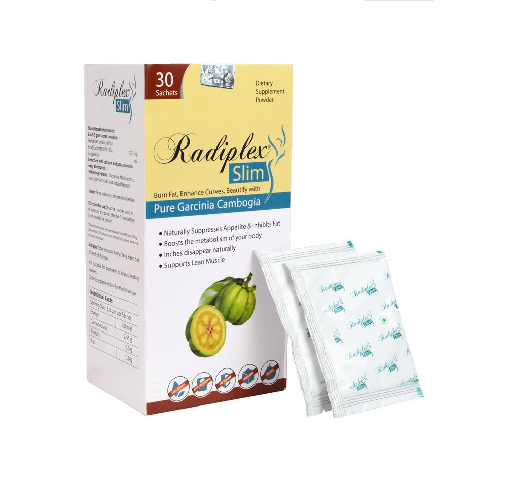 Radiplex Slim Pure Garcinia Cambogia (60% HCA), Packaging Type: Sachets, Packaging Size: 30 Sachet