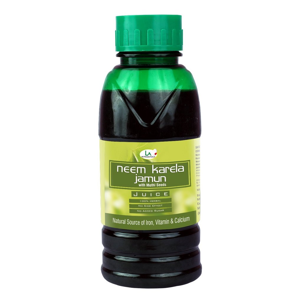 Ayurvedic Neem Karela Jamun Juice (FOR GOOD DIGESTION AND IMMUNITY ), 200 ml, Packaging Type: Bottle