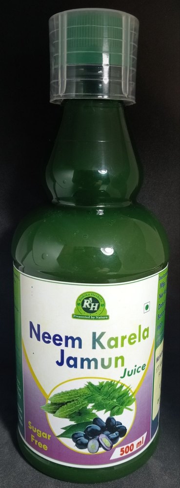 Rishika Herbals Neem-karela-jamun-giloy-sahjan Neem-Karela-Jamun Plus Juice, Packaging Type: Bottle, Packaging Size: 500 ml