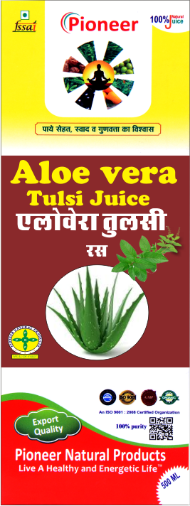 Aloevera Aloe Tulsi 1000 ml, Packaging Type: Bottle