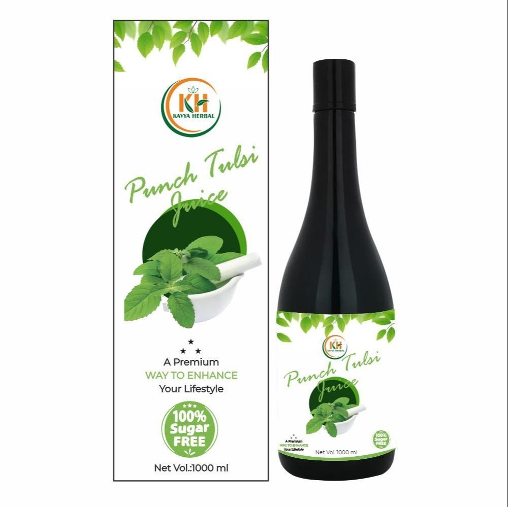 KAVYA HERBAL PANCH TULSI JUICE, 500 ML, 1000 ML., Packaging Type: Bottle