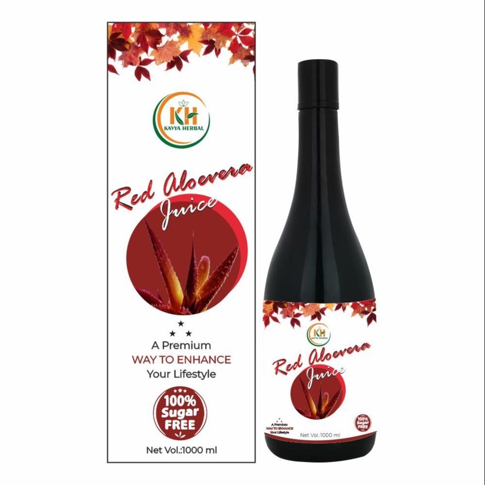 Kavya Herbal RED ALOE VERA JUICE, 500 ml, 1000 ml, Packaging Type: Bottle