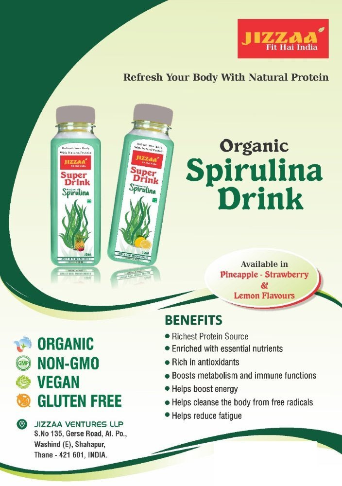 Jizza Lemon 250ml Organic Spirulina Drink