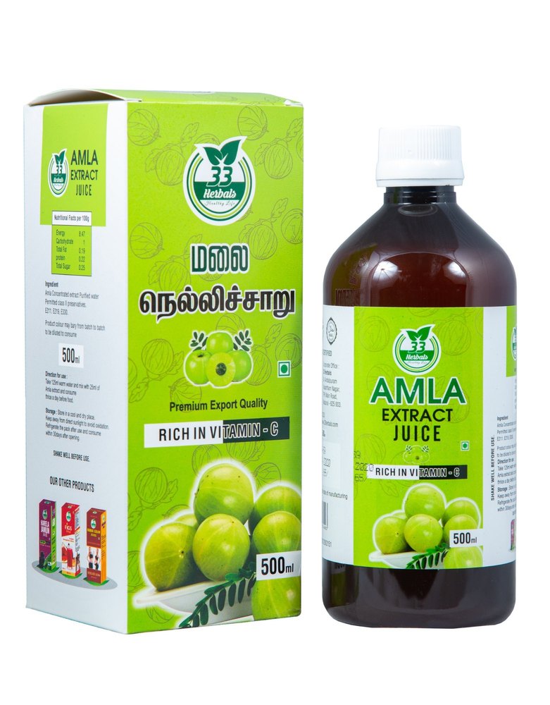 33 Herbals Nelli Juice (Amla Juice), Packaging Type: Bottle, Packaging Size: 500 ml