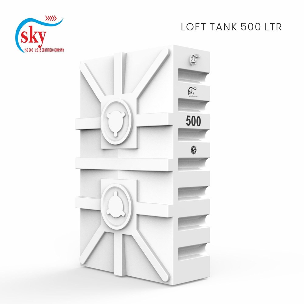 White Pvc Sky Loft Tank Top 500 Liters, Manhole Diameter: 0-200 mm, Capacity: 100-500 L