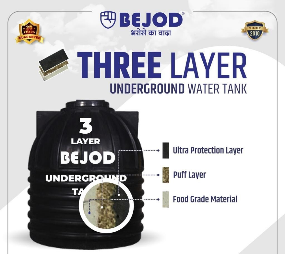 BEJOD Plastic Water Storage Tank 10, 000 Ltr Capacity