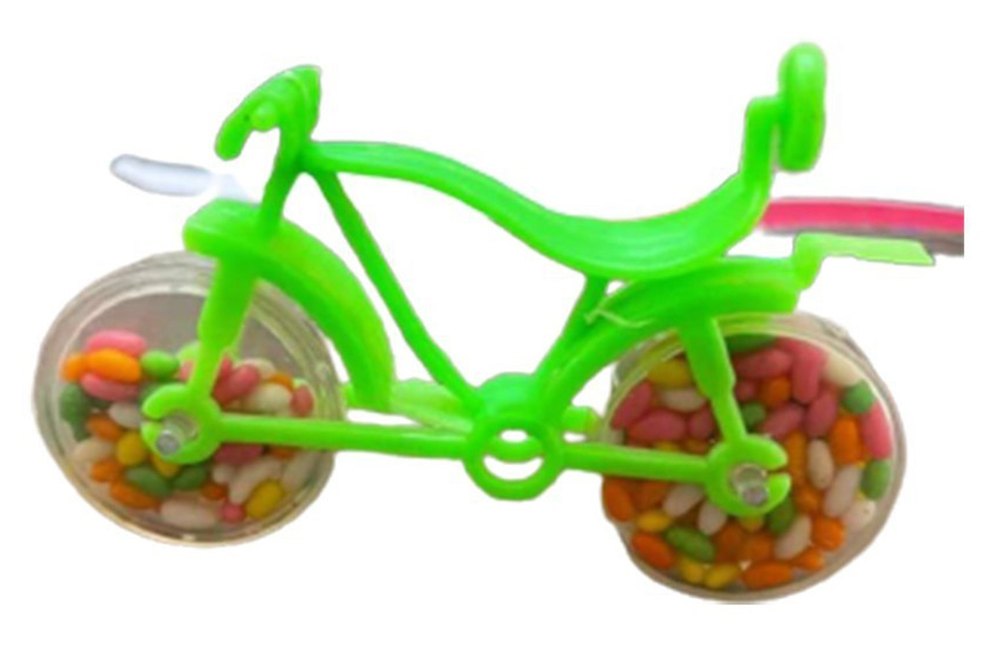 Green Plastic Candy Filling Cycle Toy, Child Age Group: 8 Years