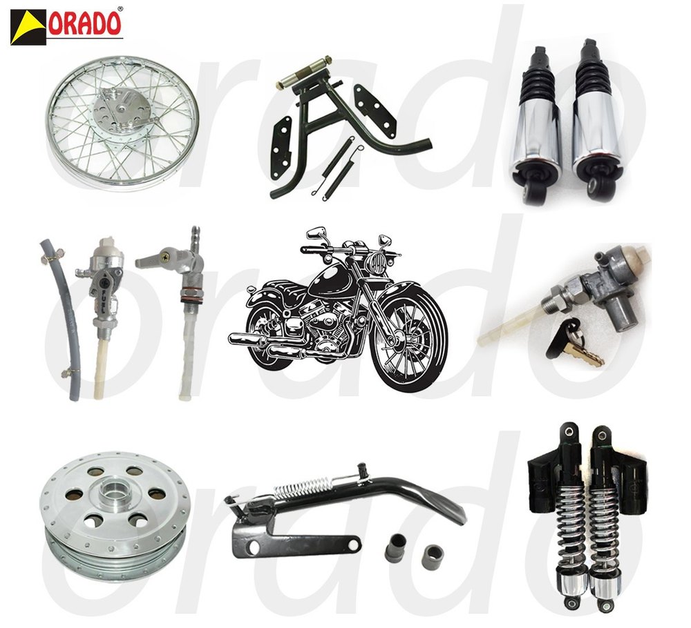 ORADO Black/Grey/Chrome Royal Enfield Body Parts