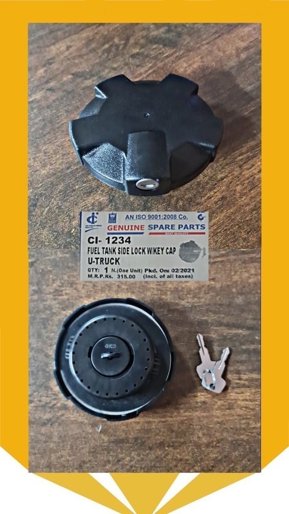 Mild Steel U Truck Genuine CI-1234 Fuel Tank Side Lock Key Cap, For Automotive