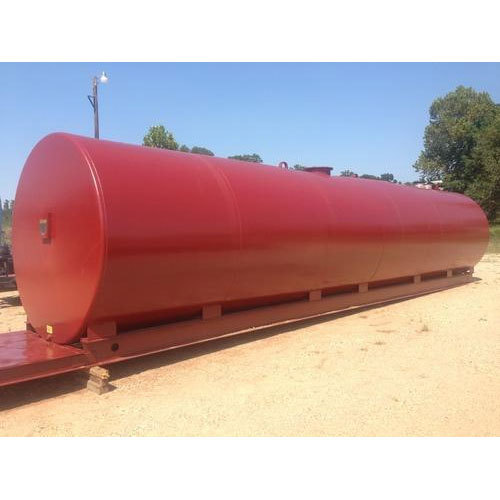 Red Fuel Storage Tank