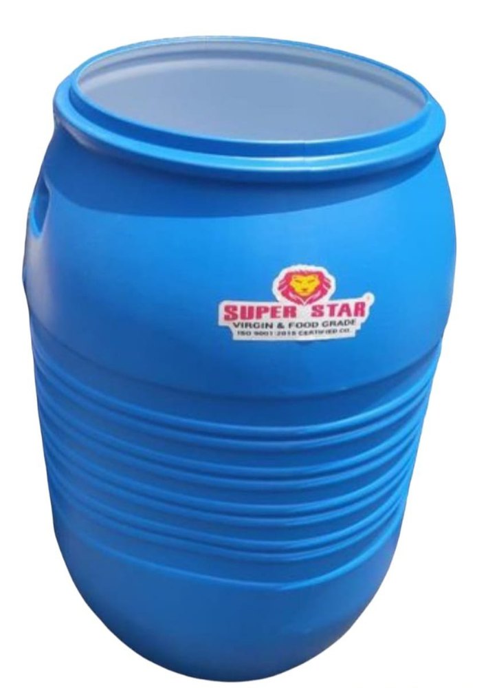 750L Blue Plastic Lid Drum, For Water Storage