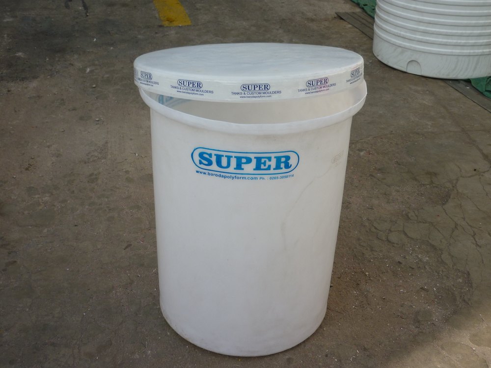 White Plastic Cylindrical Drum, For Industrial