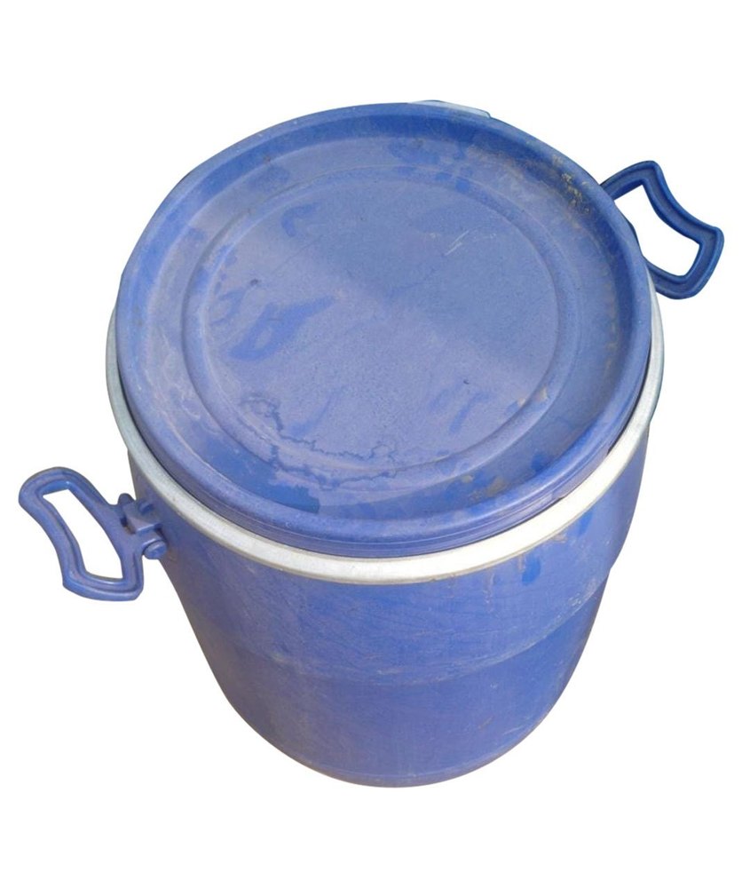 Blue Round 50 L Used HDPE Plastic Drums