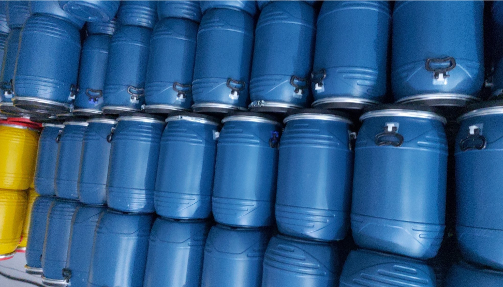 Chemicals HDPE 50 l Second Blue Drum 50 l, For Packaging Industry, Capacity: 0-50 liters