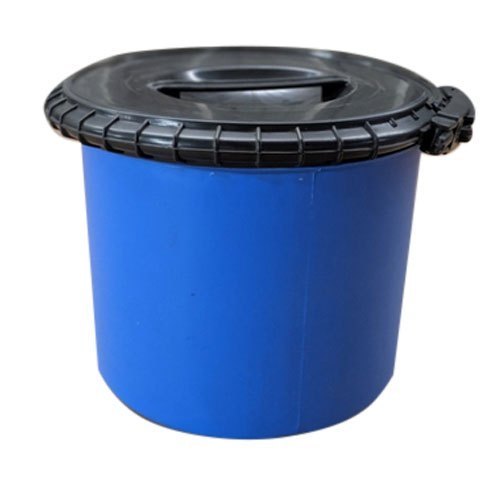Blue 10L HDPE Open Mouth Drum, Capacity: 10 Litres