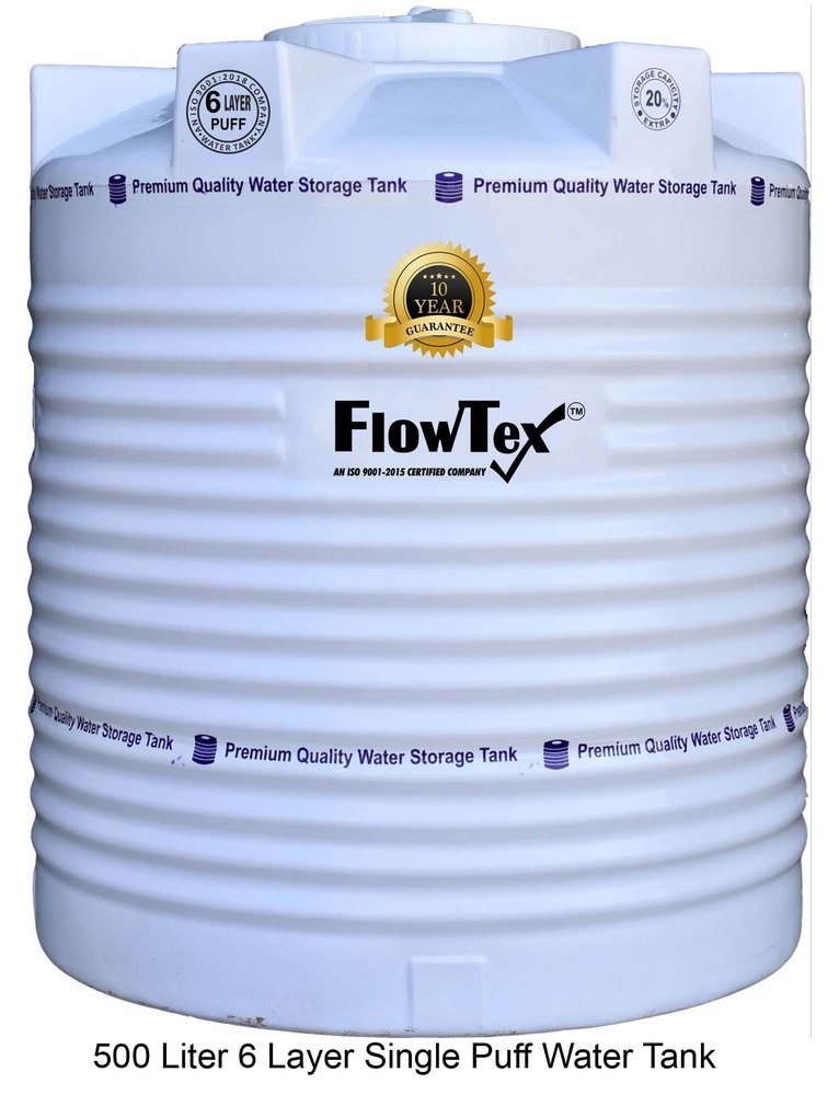 Flowtex 500 Liter 6 Layer Single Puff Water Tank