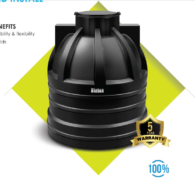 Black Sintex Underground Water Tanks, Storage Capacity: 1000 To 6000 Ltr