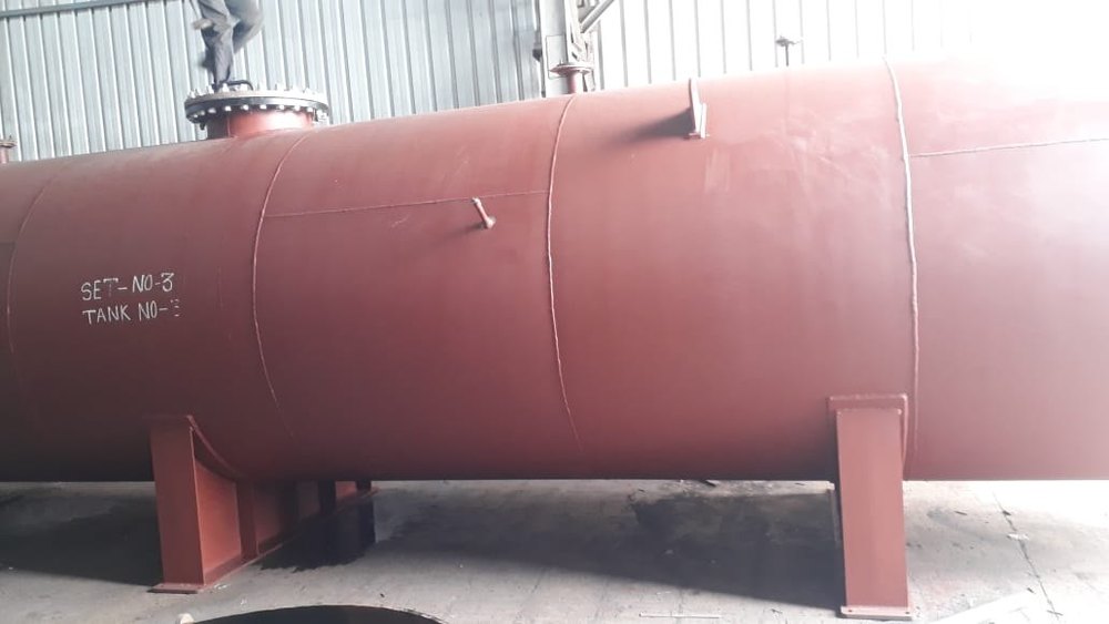 Mild Steel MS Horizontal Storage Tank, Capacity: 20 KL