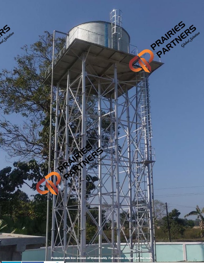 Zincalume Steel Silver Overhead Water Tanks, For Industrial & Commercial, Storage Capacity: 15000l-as Demanded