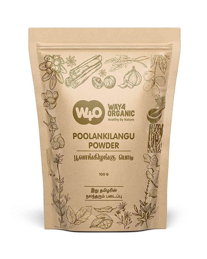 Way4organic White Turmeric Poolankilangu Powder, Packaging Type: Cover, Packaging Size: 100g