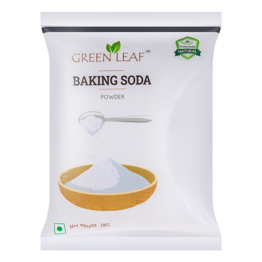 White Green Leaf Baking Soda, Powder, Packaging Size: 1 Kg