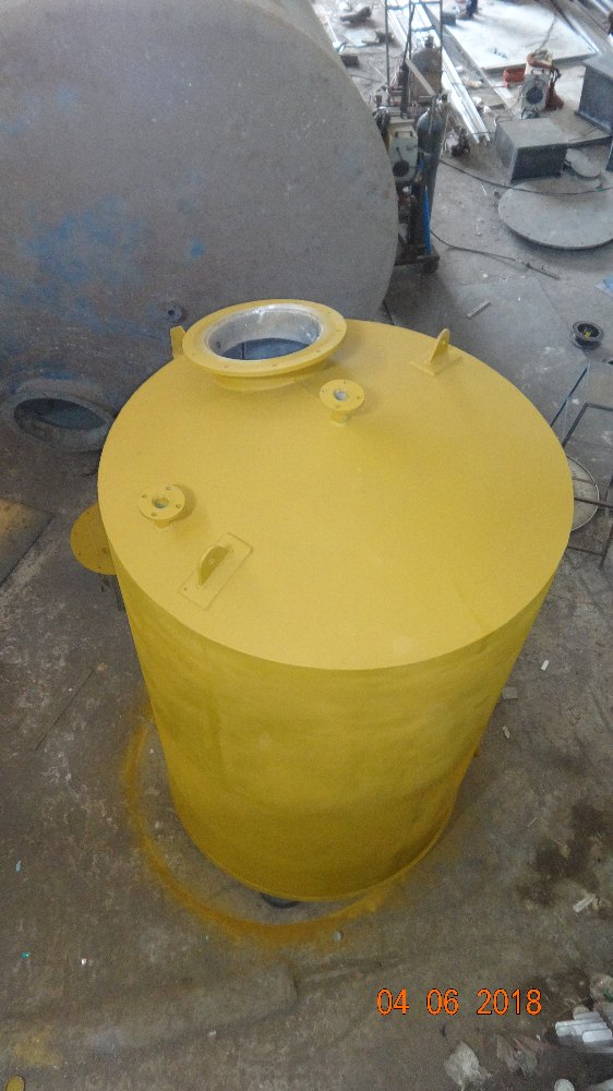 Manual Mild Steel Acid Storage Tank, For Chemical Industries, Capacity: 500 L